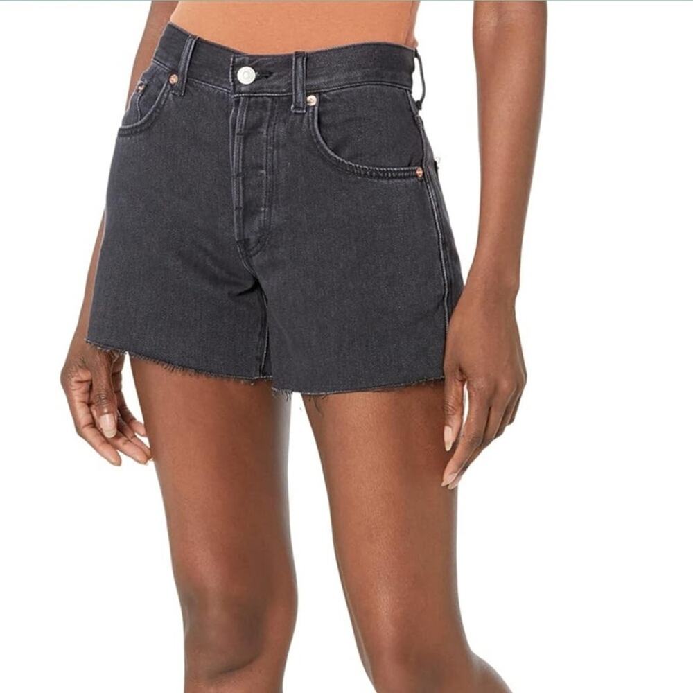Free People We The Free Ivy Mid Rise Short Black Size 32